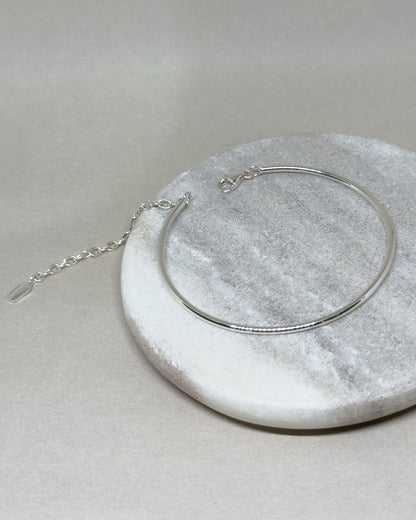 Nova Simple Silver Bangle