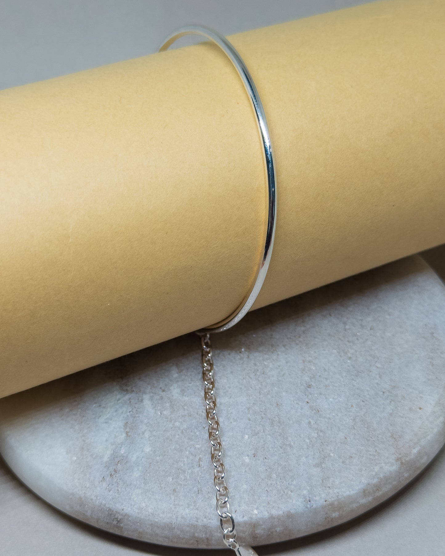 Nova Simple Silver Bangle