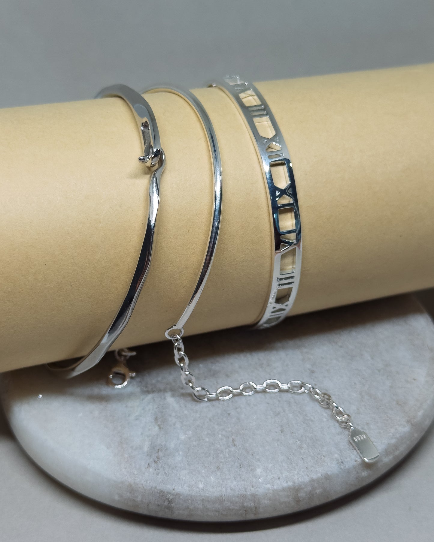 Nova Simple Silver Bangle