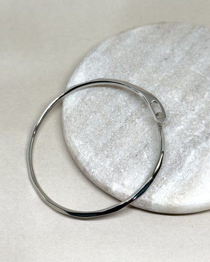 Kalyx Silver Hook Bangle