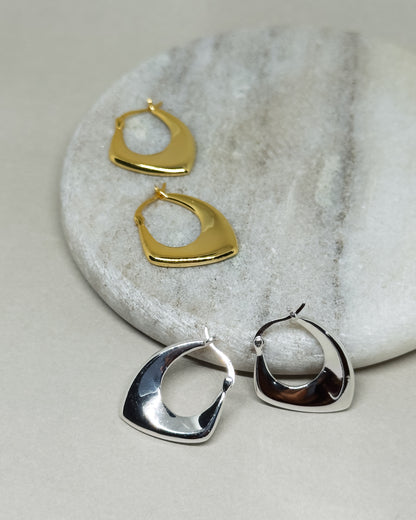 Lara Thick Irregular Hoop Earrings