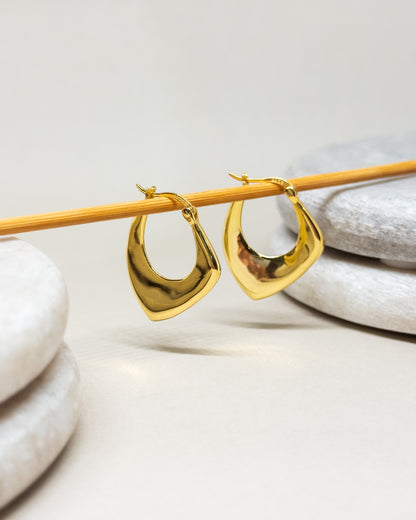 Lara Thick Irregular Hoop Earrings