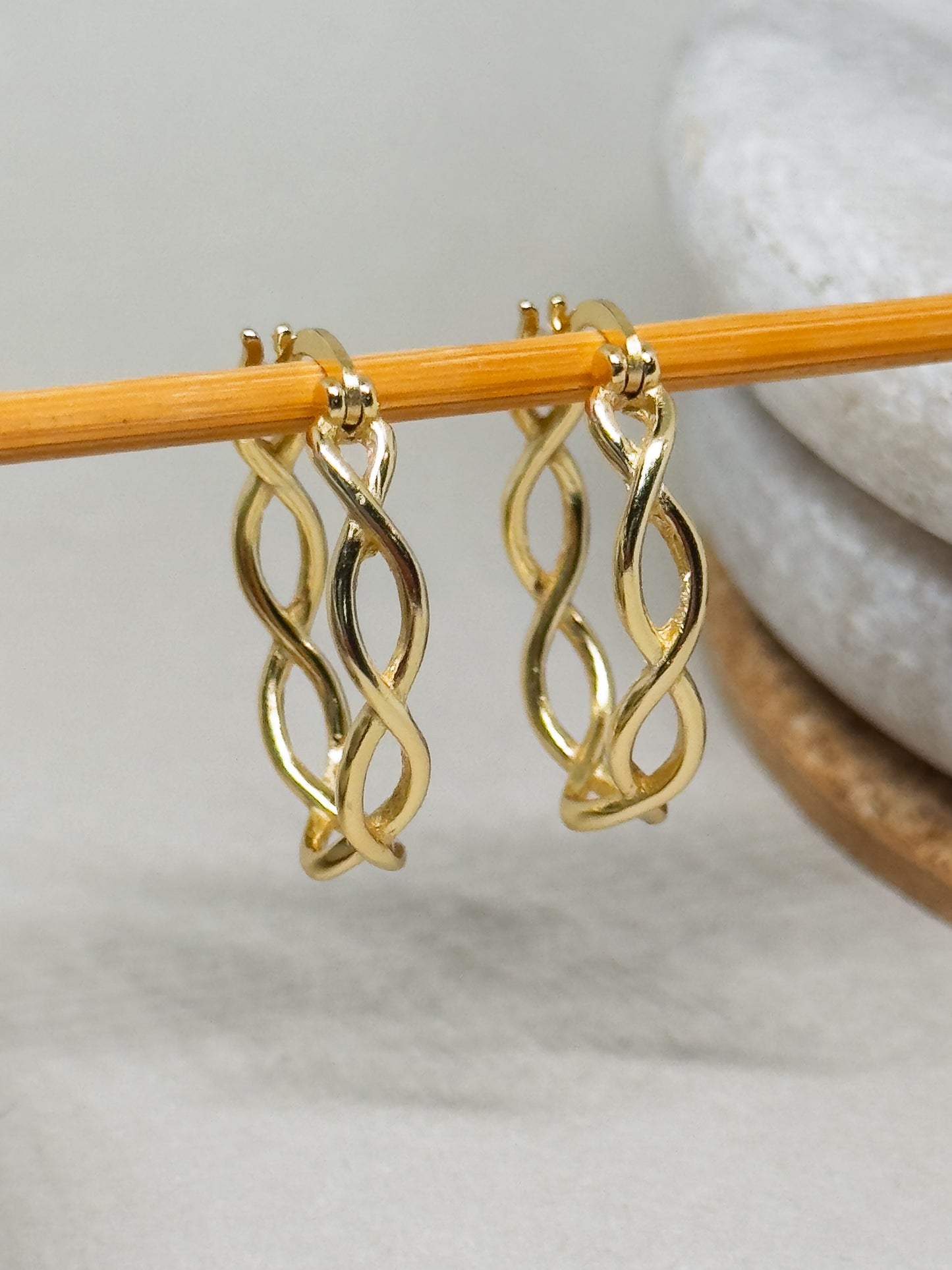 Aurum Twisted Gold Hoop earrings
