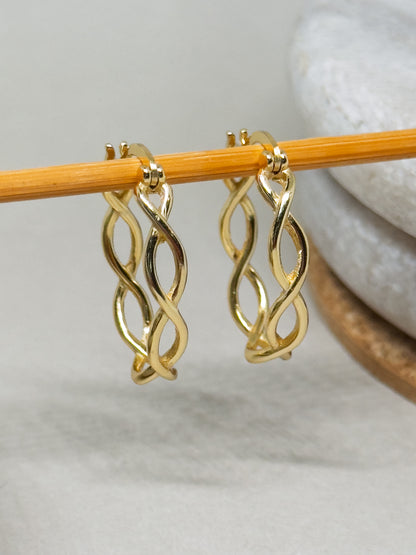 Aurum Twisted Gold Hoop earrings