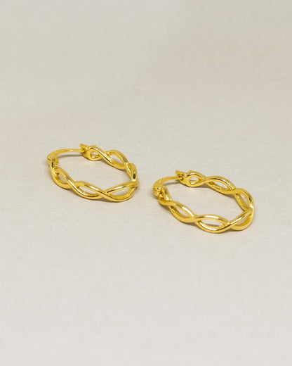 Aurum Twisted Gold Hoop earrings