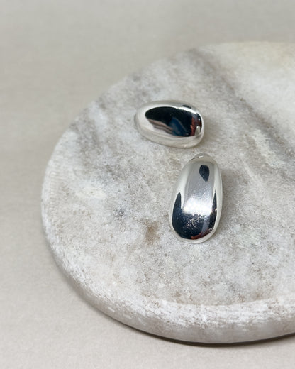 Oval Chunky Stud Earrings