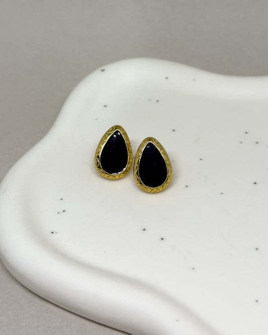 Jazmin Black Onyx Stud Earrings