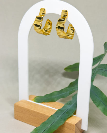 Ivy Textured Hoop Earrings