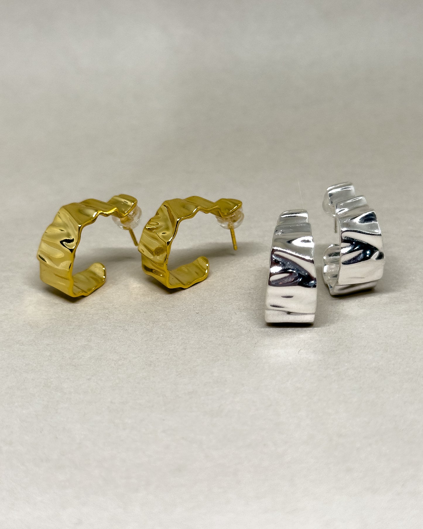 Ivy Textured Hoop Earrings