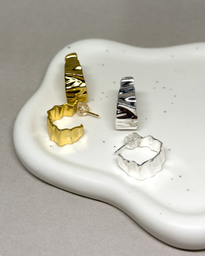 Ivy Textured Hoop Earrings