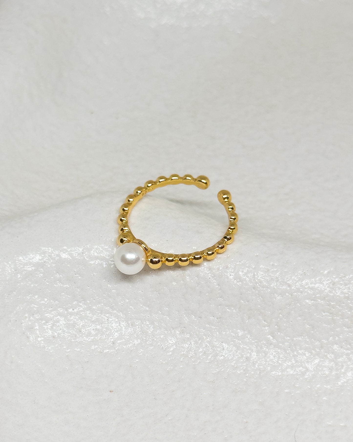 Mermaid Whisper 14K Gold Pearl Ring