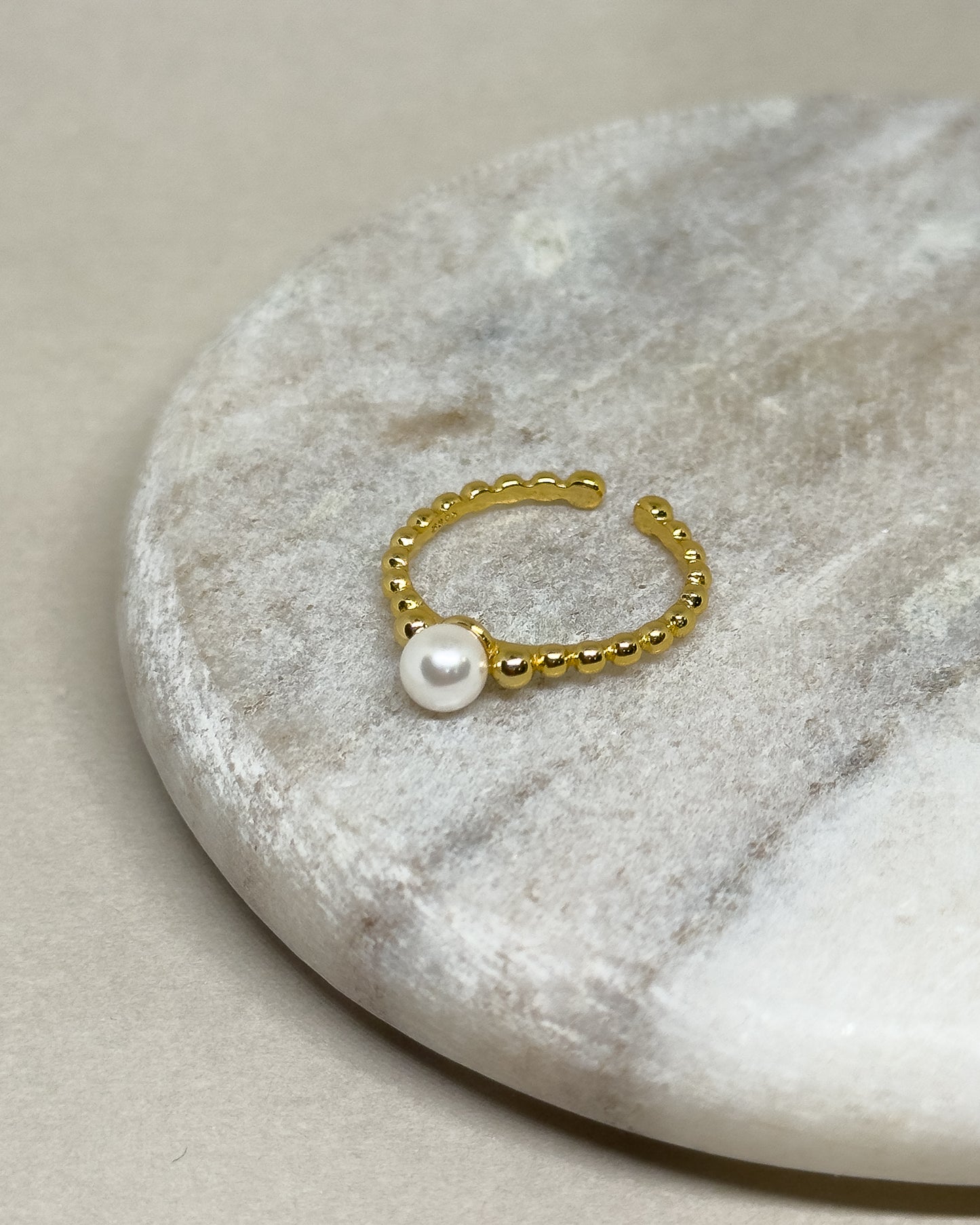 Mermaid Whisper 14K Gold Pearl Ring