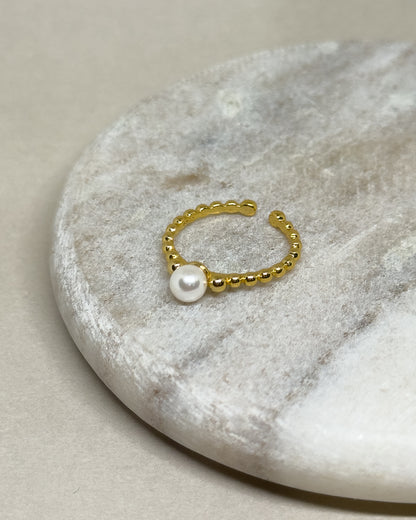 Mermaid Whisper 14K Gold Pearl Ring