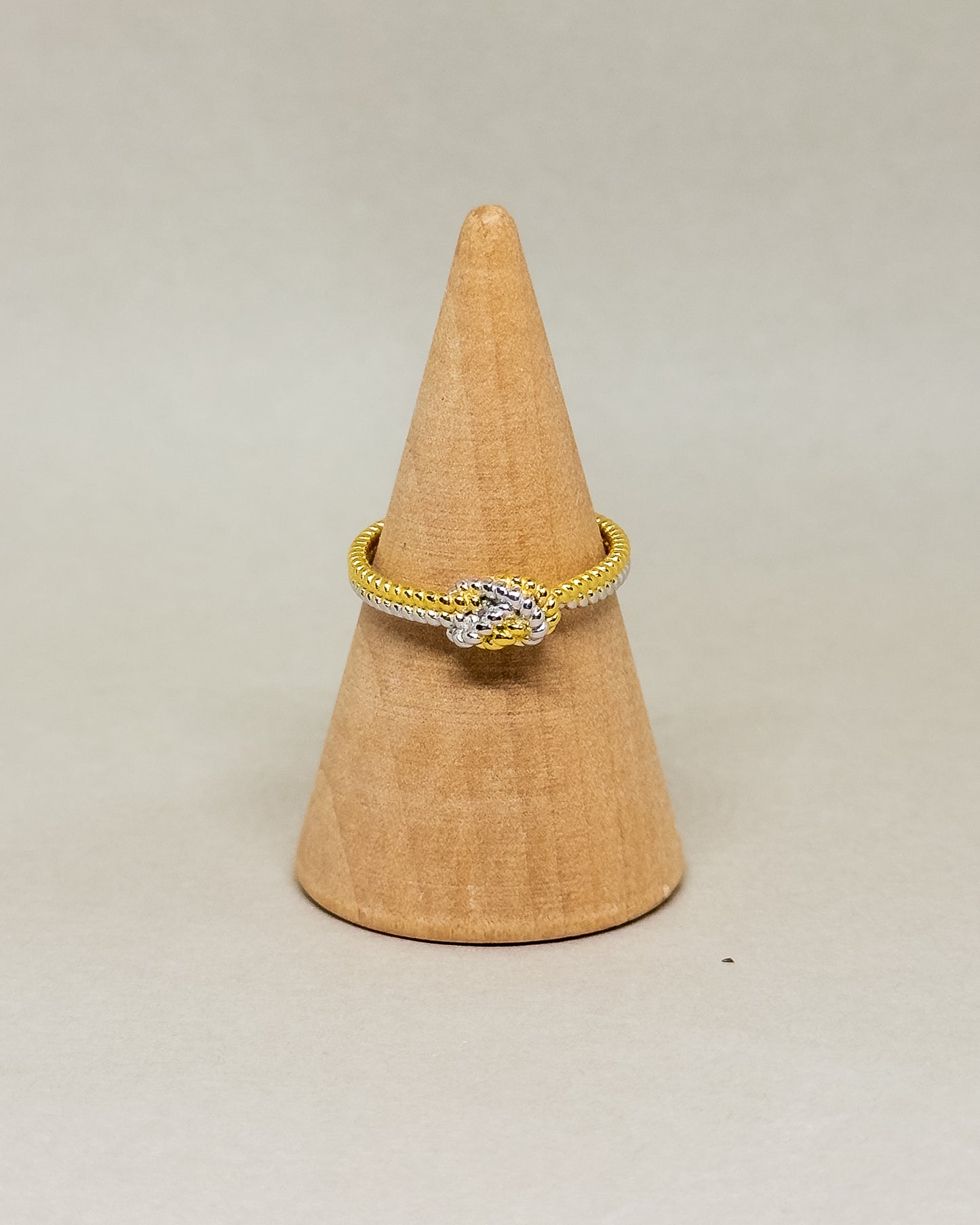 Twyn Two toned Knotted Rope Ring