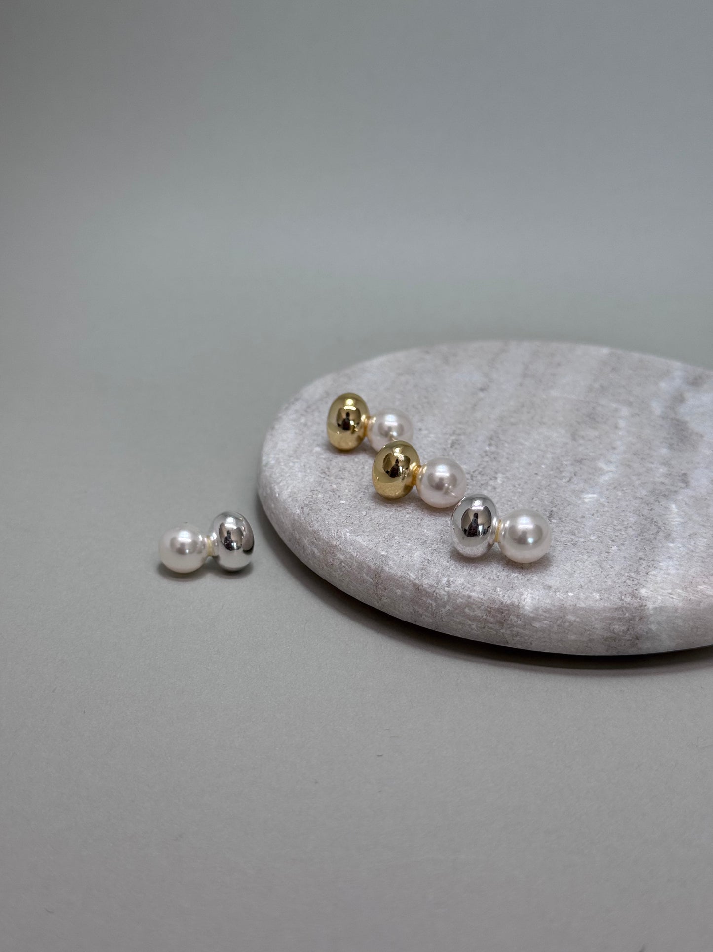 Jane Pearl Drop Stud Earrings