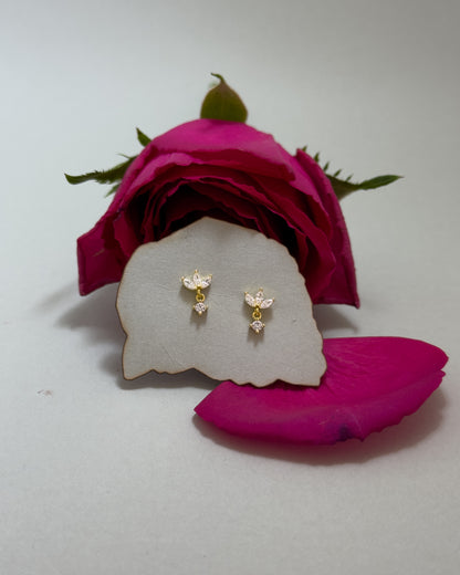 Iris Small Zircon Stud Earrings