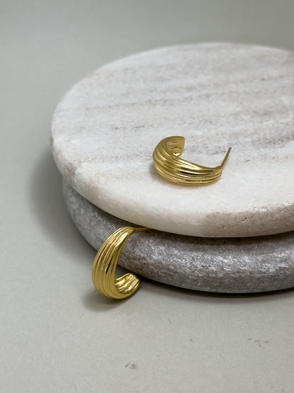 Arq Textured Hoop Earrings