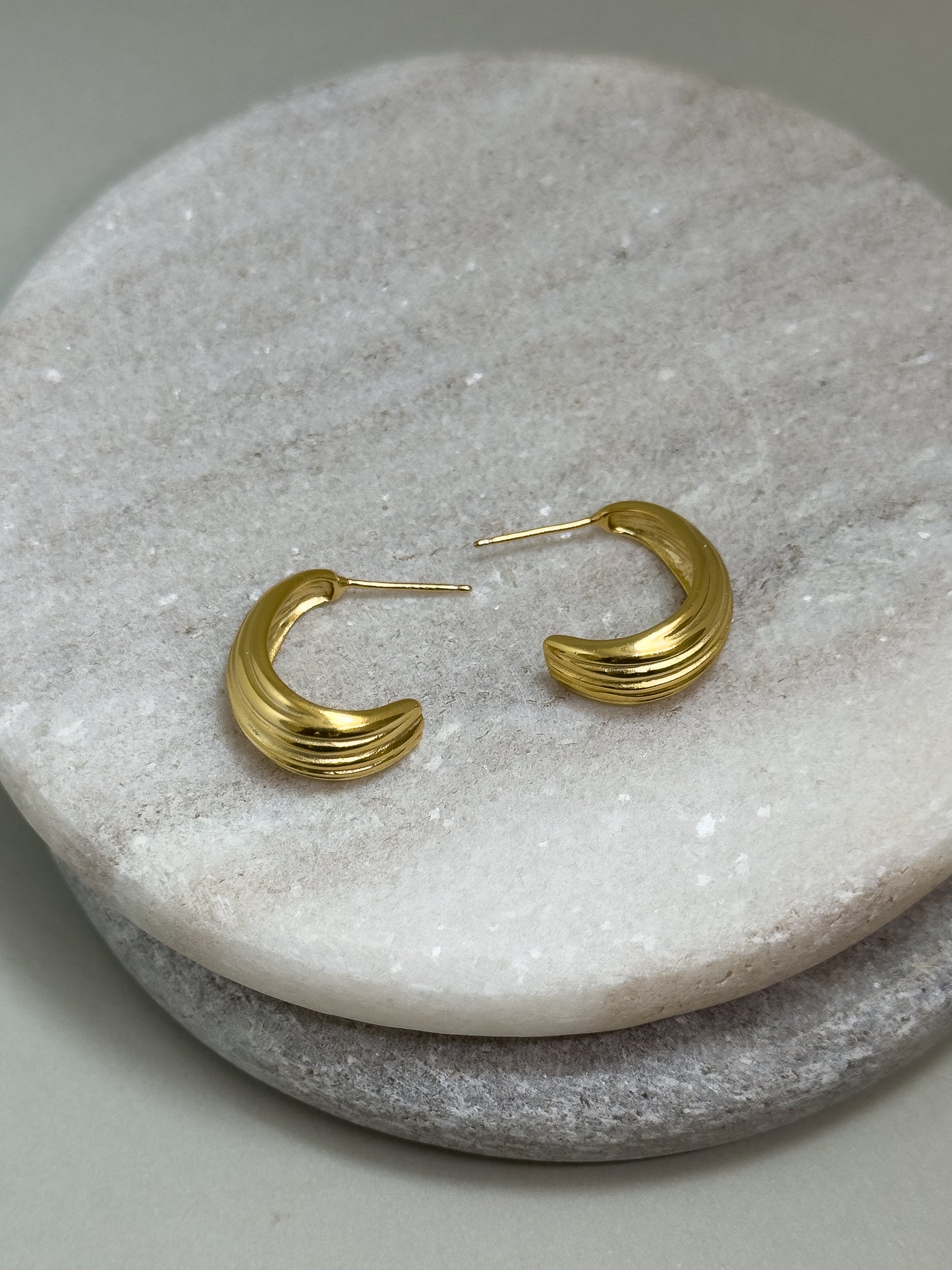 Arq Textured Hoop Earrings
