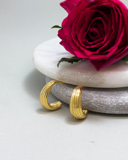 Arq Textured Hoop Earrings