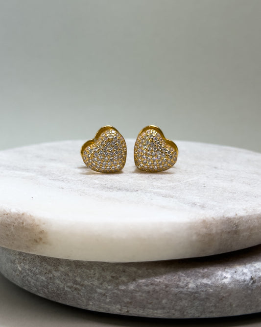Sweetheart Gold Buckle Earrings