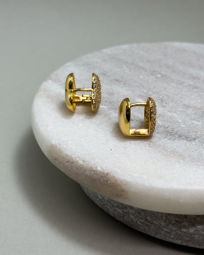 Sweetheart Gold Buckle Earrings